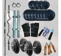 52 Kg Branded Weight lifting home gym complete set..!!